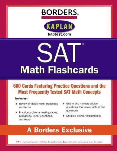 Borders SAT Math Flashcards By Kaplan| World of Books US