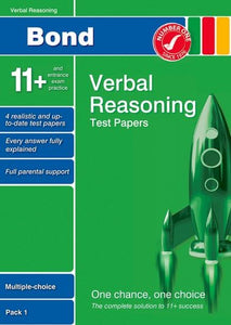Bond 11+ Test Papers Verbal Reasoning Multiple Choice Pack 1 