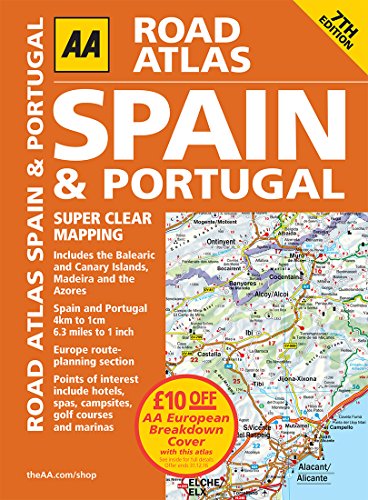 AA Road Atlas Spain and Portugal