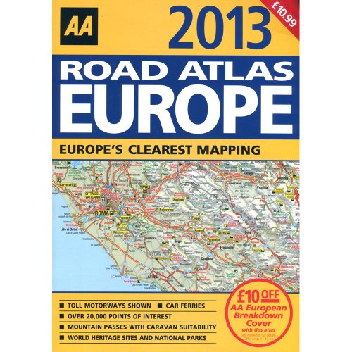 AA-Europe Road Atlas Map 2012 Latest Edition