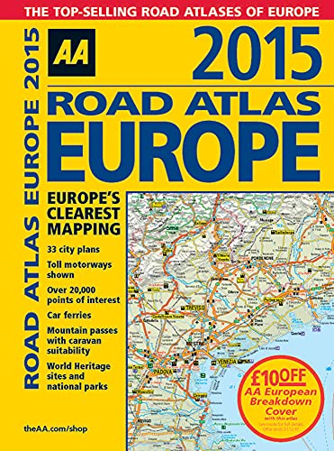 AA Road Atlas Europe 2015