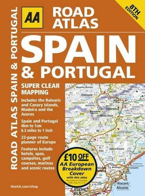 AA Road Atlas Spain and Portugal