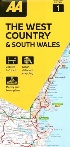 AA Road Map The West Country & South Wales