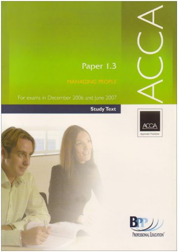 ACCA Paper 1.3 Managing People