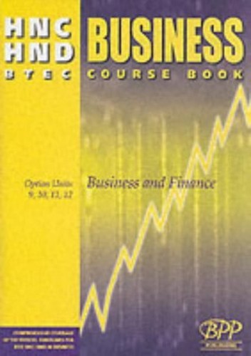 HNC/HND BTEC Option Units 9, 10, 11, 12 Business and Finance