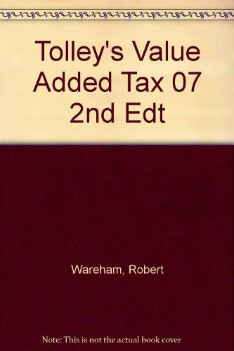 Tolley's Value Added Tax 07 2nd Edt
