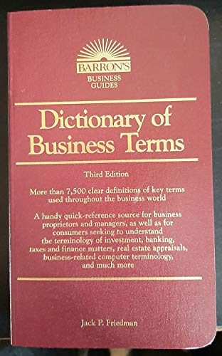 Dictionary of Business Terms