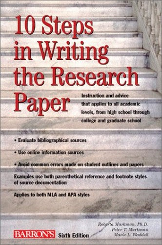 Ten Steps in Writing the Research Paper