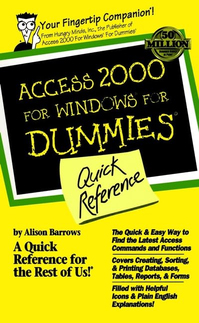 Access 2000 for Windows for Dummies Quick Reference
