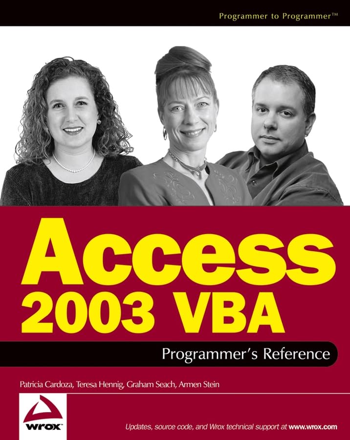 Access 2003 Vba Programmer's Reference (Wrox Press)