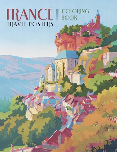 France Travel Posters Colouring Book