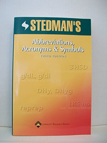 Stedman's Abbreviations, Acronyms and Symbols