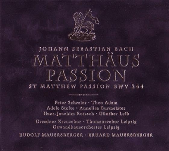 Js Bach: St Matthew Passion