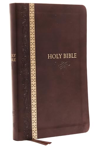 KJV Holy Bible: Thinline, Brown Leathersoft, Red Letter, Comfort Print (Thumb Indexed): King James Version