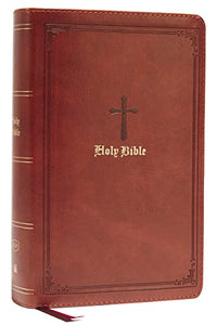 KJV Holy Bible: Large Print Single-Column with 43,000 End-of-Verse Cross References, Brown Leathersoft, Personal Size, Red Letter, Comfort Print: King James Version 
