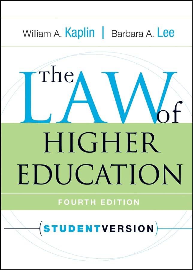 The Law of Higher Education