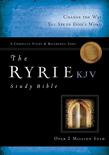 KJV Ryrie Study Bible Bonded Leather Black Red Letter, The