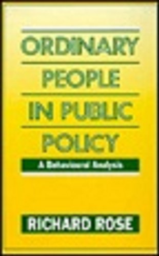 Ordinary People in Public Policy