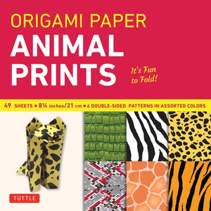 Origami Paper - Animal Prints - 8 1/4" - 49 Sheets