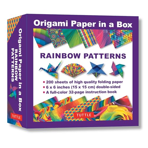 Origami Paper in a Box - Rainbow Patterns