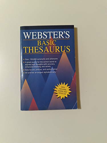Webster's Basic Thesaurus Paperback