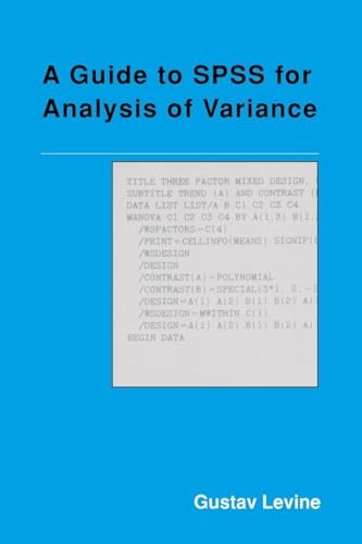 A Guide to SPSS for Analysis of Variance