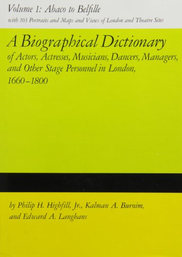 A Biographical Dictionary of Actors, Volume 1, Abaco to Belfille