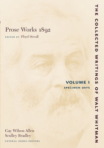 Prose Works 1892: Volume I 