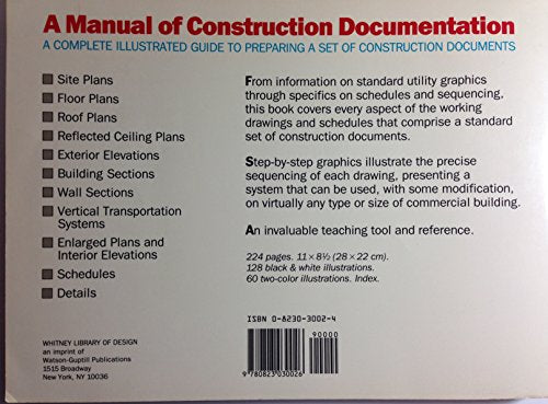 A A Manual of Construction Documentation