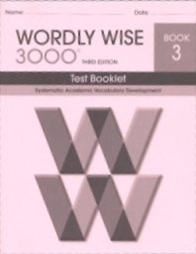 Wordly Wise 3000 Book 3 Test 3rd Edition