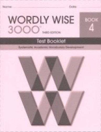 Wordly Wise 3000 Book 4 Test