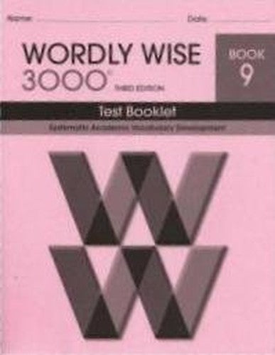 Wordly Wise 3000 Test Book Gr9