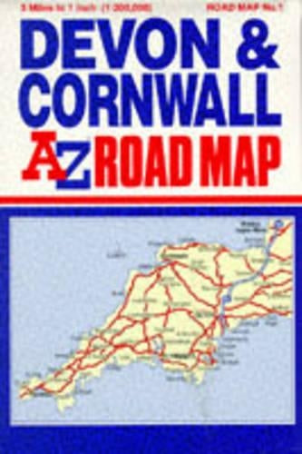 A-Z Devon and Cornwall Road Map