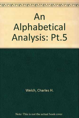 An Alphabetical Analysis