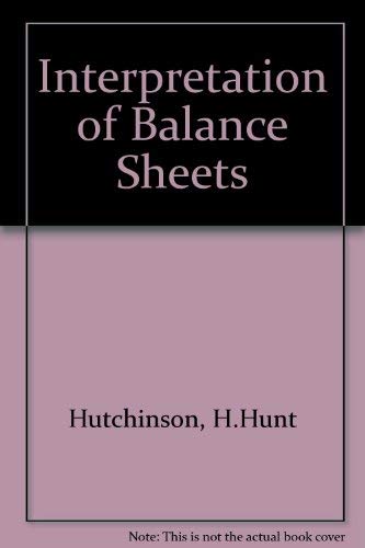 Interpretation of Balance Sheets