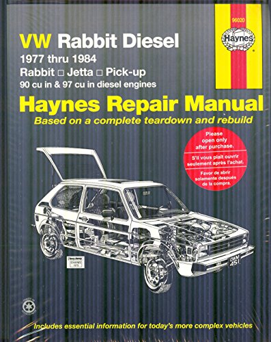Volkswagen Rabbit Diesel 1977-84, Rabbit, Jetta Pick-up Owner's Workshop Manual