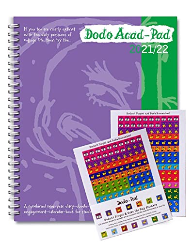 Dodo Acad-Pad 2021-2022 Mid Year Desk Diary, Academic Year, Week to View