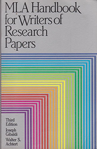 MLA Handbook for Writers of Research Papers