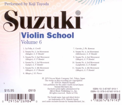 Suzuki Violin School 6 CD