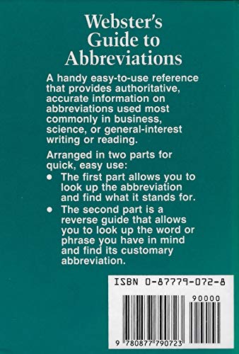 Webster's Guide to Abbreviations