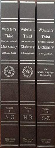 Webster's Third New International Dictionary