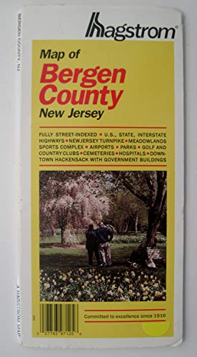 Hagstrom Bergen County New Jersey Street Map