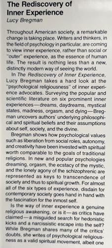 The Rediscovery of Inner Experience