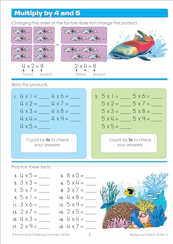 School Zone Math Basics Grade 3 Workbook