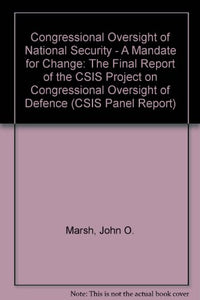 Congressional Oversight Of National Security 