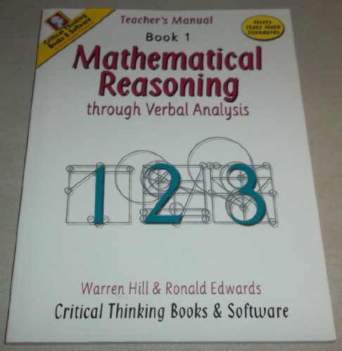 Mathematical Reasoning through Verbal Analysis: Book 1