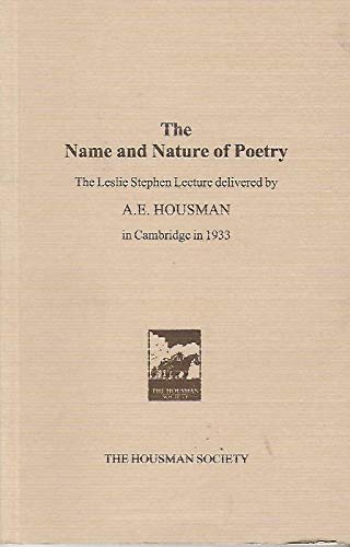 The Name and Nature of Poetry