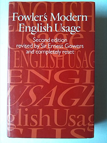Dictionary of Modern English Usage