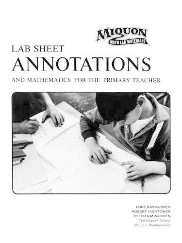 Lab Sheet Annotations and Mathematics for the Primary Teacher