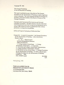 Campus Life: in Search of Community 